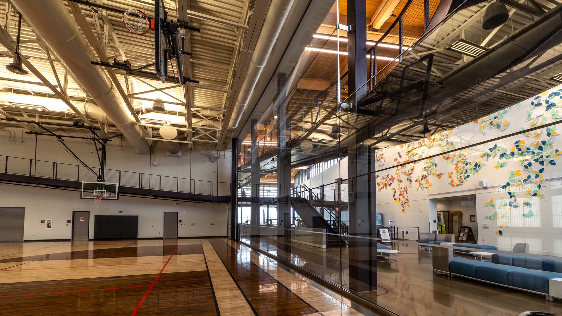 Horizon-Glass-Southeast-Aurora-Recreation-Center-and-Fieldhouse-curtain-wall-interior
